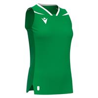 Lily Eco Sleeveless Shirt GRN/WHT M Teknisk kamp og treningsdrakt - Dame
